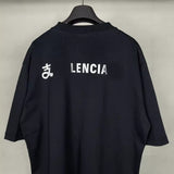 Mens T-shirts Paris Alipay letter print loose short-sleeved T-shirt