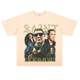 Film Star T Shirt Loose Heavy American Retro Street Personality T-shirt Men