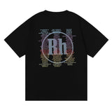 Rhude T Shirt Micro Label Alphabet Racing Print Short Sleeve T-Shirt