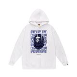 Bathing Ape Hoodie Autumn/Winter Letter Print Loose Hoodie Pullover Ape Sweater