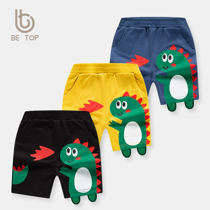 Boy Shorts Children's Shorts Baby Summer Clothing Three-Dimensional Dinosaur Children's Clothing Boys' Pants