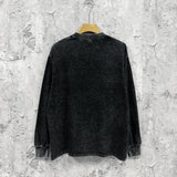 Purple Brand Distressed Long Sleeve Shirt Fashion Distressed Loose Long-sleeved Top