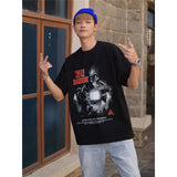 Film Star T Shirt Movie Demon Night Legend Trend Pure Cotton Short Sleeve Loose Retro T-shirt Men and Women