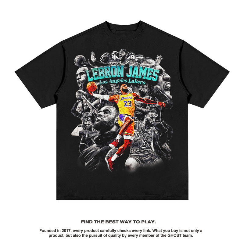 Nba T Shirt James Printed Short Sleeve T-shirt