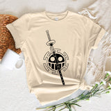 Law Heart Tee women Japanese Y2K summer t-shirts girl