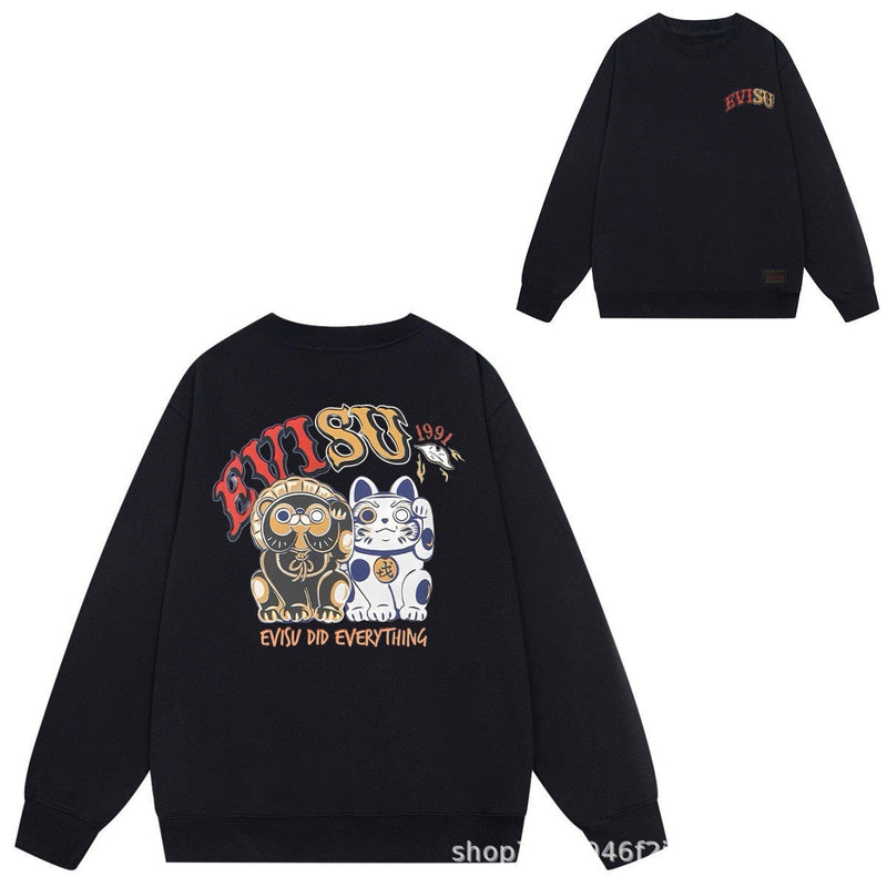 Evisu Sweatshirts Crew neck sweater autumn and winter loose