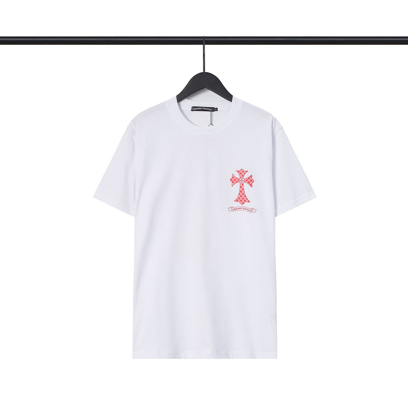 CHH Chrome Heart T Shirts Sanskrit Color Printing Loose Cotton Casual Crew Neck Short Sleeve T-Shirt