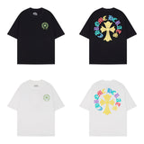 CHH Chrome Heart T Shirts Cross Print Short Sleeve T-Shirt Loose