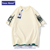 Nasa T Shirt T-Shirt Men'S Short Sleeve Students All-Match Loose Summer