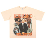 Film Star T Shirt Loose Heavy American Retro Street Personality T-shirt Men