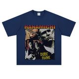 Film Star T Shirt Cotton Short Sleeve Loose American Retro T-shirt