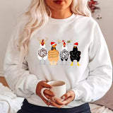 Funny Chickens Sweatshirt Christmas Chickens Sweater Funny