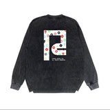 Purple Brand Distressed Long Sleeve Shirt Fashion Distressed Loose Long-sleeved Top