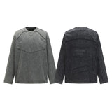 Unisex long-sleeved shirt autumretro round neck