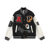 Aape Jacket Men's and Women's Casual Baseball Uniform Jacket Coat