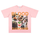 Film Star T Shirt Loose Heavy American Retro Street Cotton T-shirt Men and Women