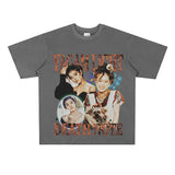 Film Star T Shirt Popular Female Singer Akina Nakamori People Loose Heavy Retro Street T-shirt Men and Women