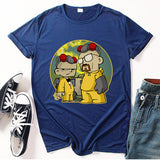 Heisenberg T Shirt Deadly Poison Man Fashion Cartoon Print Loose Crew Neck T-shirt Top