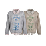 Unisex long-sleeved shirt autumcut out lapel polo shirt