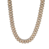 Chains 10mm Cuban Necklace High Sense Gold Plated Zircon Spectrum St. Valentine's