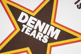 Denim Tears T Shirts D.T Kapok Five-Pointed Star Letter Print Short-Sleeve T-shirt
