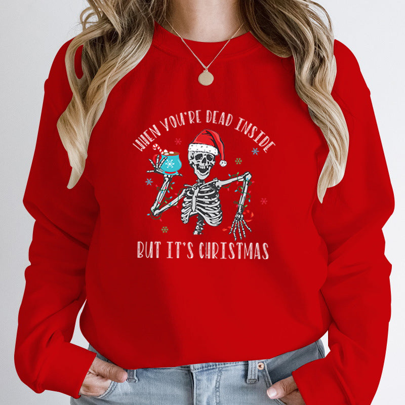 Skeleton When You're Dead Inside But It's Christmas Print