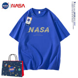 Nasa T Shirt Cotton Short Sleeve T-Shirt Men'S Round Neck Bottoming Shirt Half Sleeve