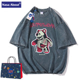 Nasa T Shirt Short Sleeve T-Shirt Men'S Strawberry Bear Half Sleeve