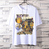 Basketball Sports T Shirt Pure Cotton Loose Short Sleeve T-Shirt Men'S Lakers Kobe Basketball Sports Half Sleeve Clothes