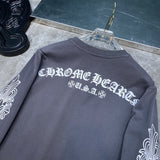 Chh Chrome Heart Long Sleeve Shirt Unisex Fashion Loose Long Sleeve Shirt