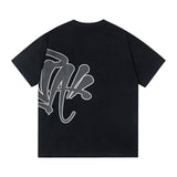 Synaworld T Shirts central cee Short Sleeve Classic Letter Print Loose Casual T-Shirt