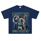 Film Star T Shirt Loose Heavy Retro Street Cotton American T-shirt for Men and Women