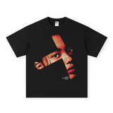 Vintage T-shirts American Short Sleeve T-Shirt Autumn Cotton Crew Neck