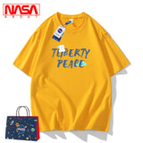 Nasa T Shirt Short Sleeve T-Shirt Men'S Summer Loose Couple Half Sleeve