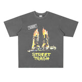 Film Star T Shirt Movie Garbage Street cotton loose short sleeve American retro trend T-shirt men