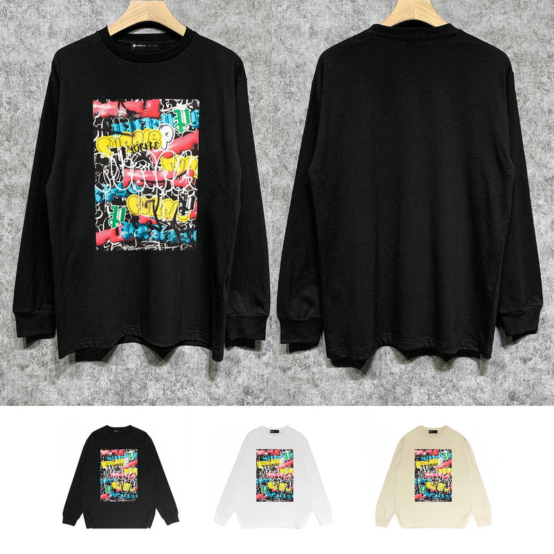 Purple Brand Long Sleeve T-Shirt Fashion Loose Long Sleeve Top