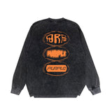Purple Brand Distressed Long Sleeve Shirt Fashion Distressed Loose Long-sleeved Top