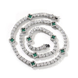 Chains Wind Clover Diamond Tennis Chain Necklace St. Valentine's Spectrum