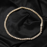 Chains Copper Zircon Hip Hop Necklace 7mm Rock Sugar Chain Spectrum St. Valentine's