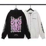 CHH Chrome Heart Hoodie Crowe hooded sweater loose casual terry jacket