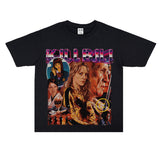 Film Star T Shirt Classic Movie Kill Bill Short Sleeve Loose Street Printed T-shirt Men and Women