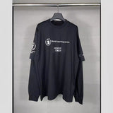 Mens T-shirts Paris Long Sleeve T-Shirt Loose