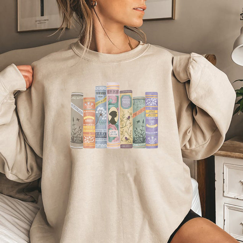 Writer Books Graphic Sweatshirt Girl