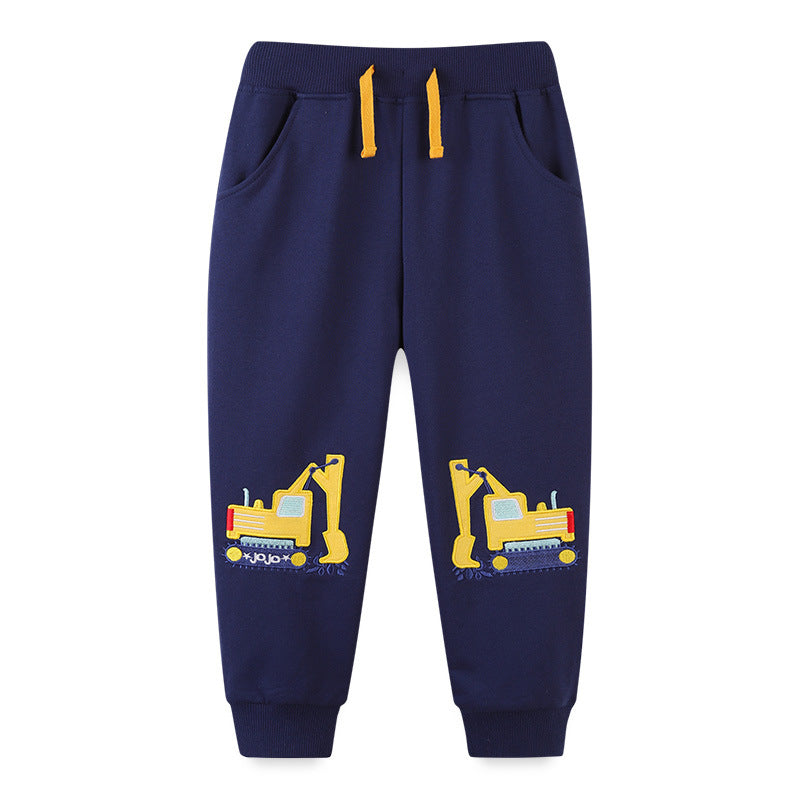 Boy Pants Sweatpants Wholesale Children Cartoon Embroidery Children's Sport Pants