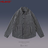 MIJKO Mens Jacket Checked Casual Shirt