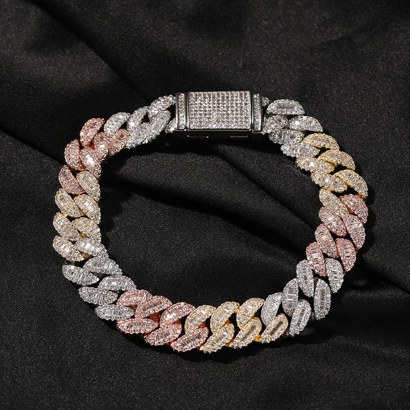 Chains 12mm Cuban Chain Copper Inlaid Zircon Men's Necklace Royalty Far East