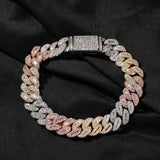 Chains 12mm Cuban Chain Copper Inlaid Zircon Men's Necklace Royalty Far East