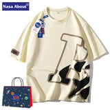 Nasa T-Shirt Short Sleeve Men'S Summer Loose Thin Half Sleeve
