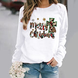 Christmas Letter Skeleton Hand Print Long Sleeve Crew