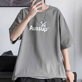 Nasa T Shirt Short-Sleeved T-Shirt Men'S Summer Loose All-Matching Cotton